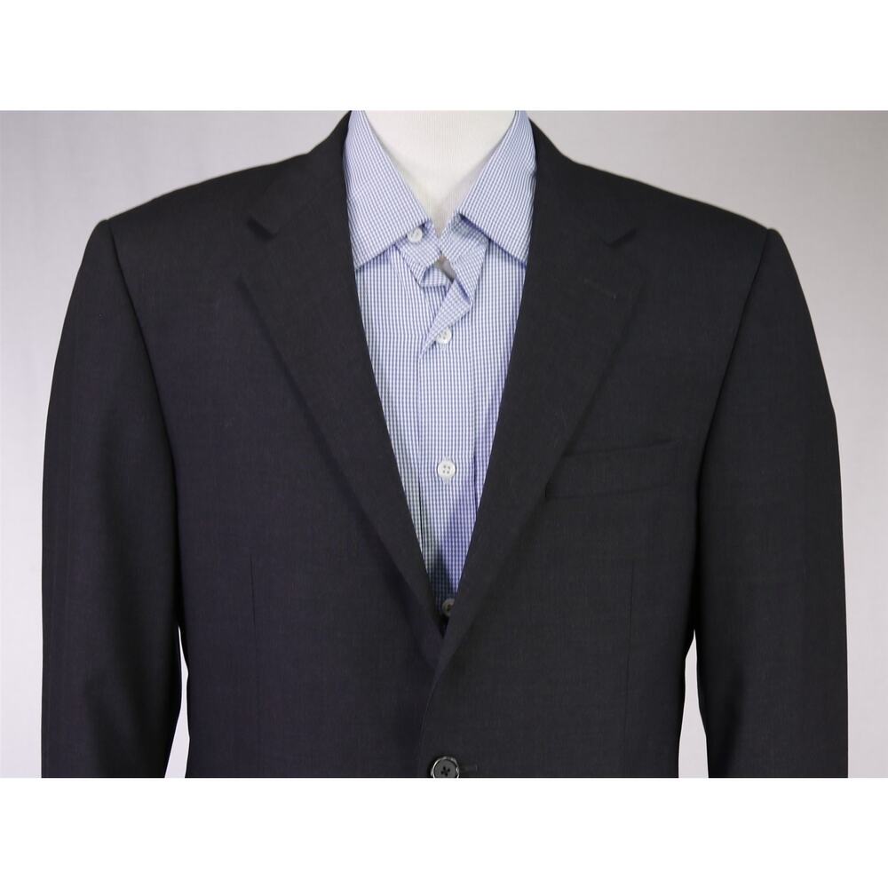 Hickey Freeman Gray Blazer Solid Wool 2-Btn Linds… - image 3